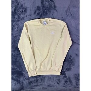 Adidas Mens Crewneck Sweatshirt Athletic Pullover Top Yellow Size Small